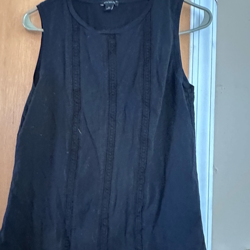 Ann Taylor Black Sleeveless Top